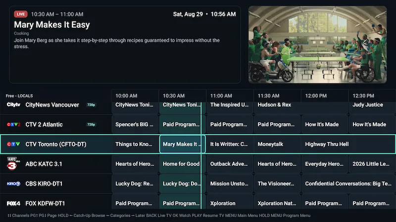 IPTuner electronic programme guide