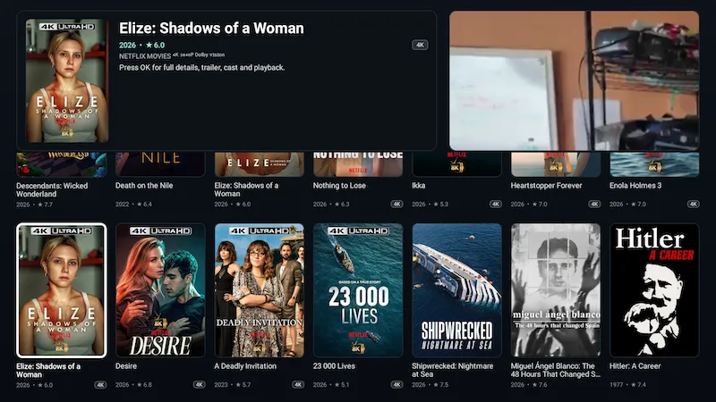 IPTuner Movies catalogue